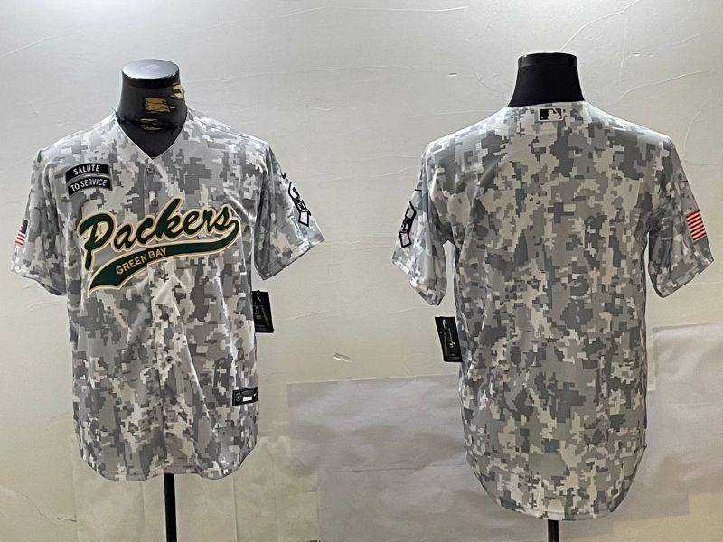Men Green Bay Packers Blank Nike Arctic Camo 2024 Salute to Service Limited NFL Jersey style 3->baltimore ravens->NFL Jersey
